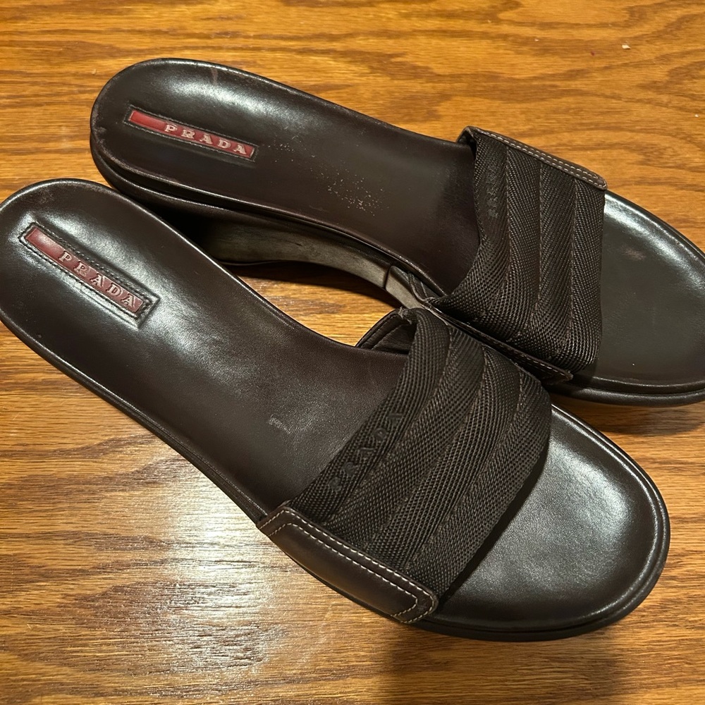 Vintage Prada Platform Slide Sandals - Picture 2 of 15